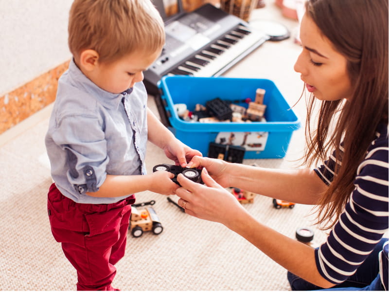 helpful toddler